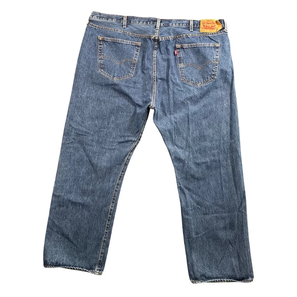 Levi's 501 Original Fit Jeans Mens 50x32 (Measures 50x30) Blue Straight Leg